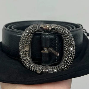 Chrome Hearts Full Black Diamond Gunslinger Ring Belt