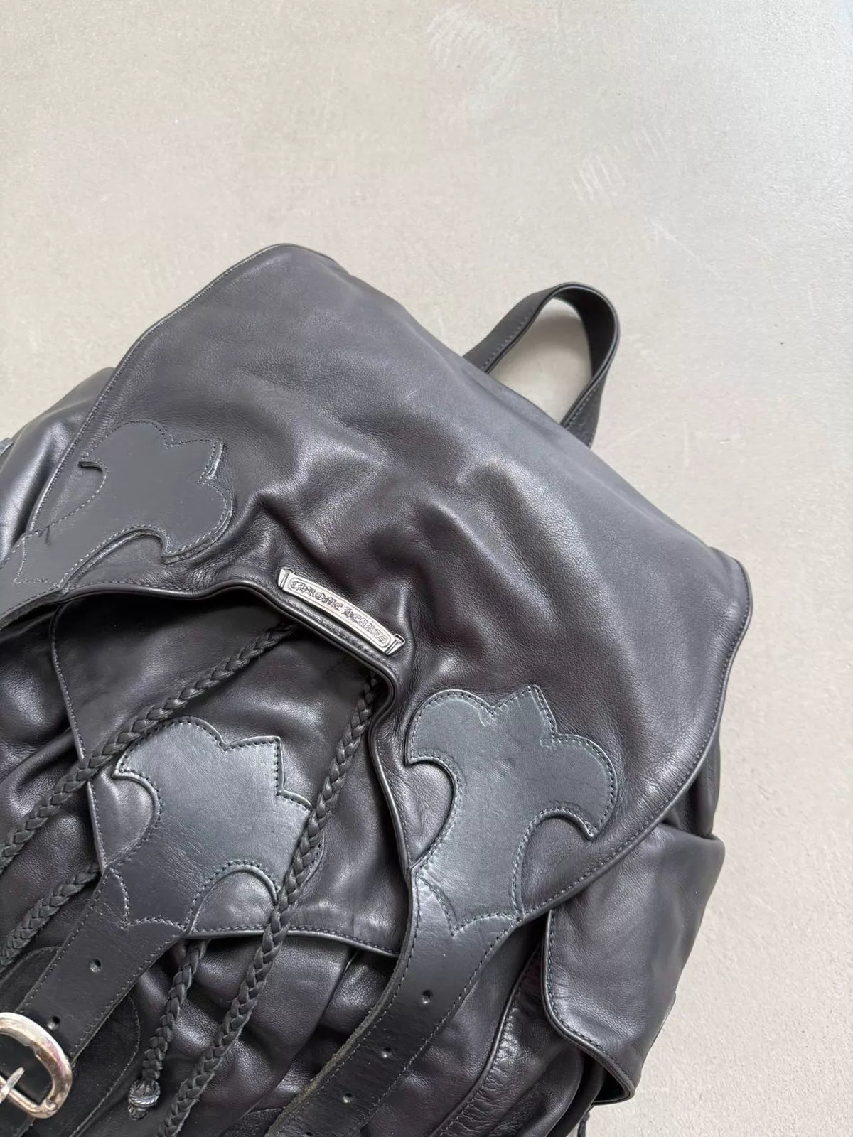 Chrome Hearts Large Leather Backpack