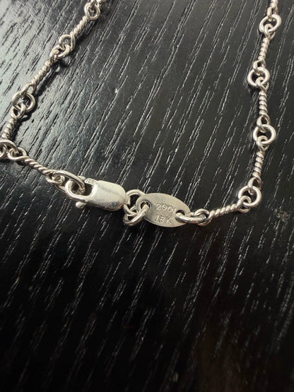 Chrome Hearts 18k white gold bamboo necklace
