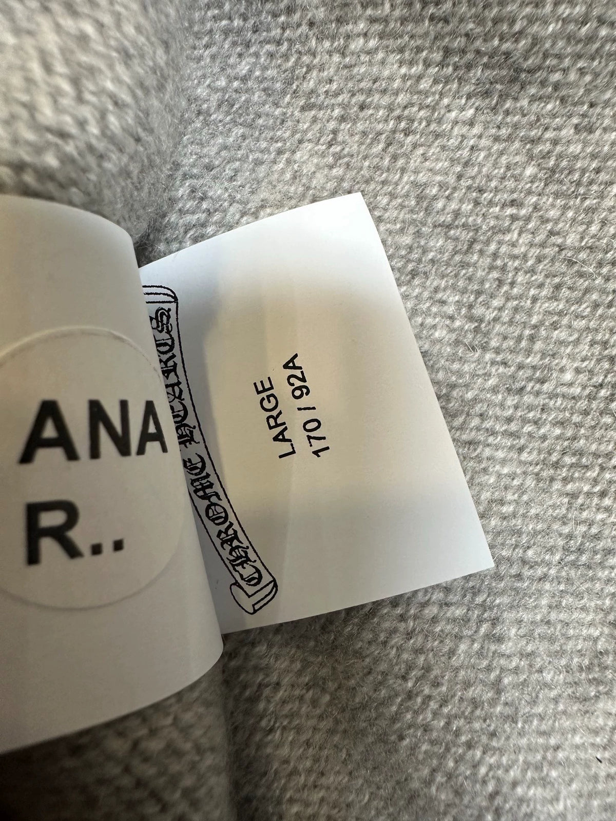 Chrome Hearts grey cashmere cardigan