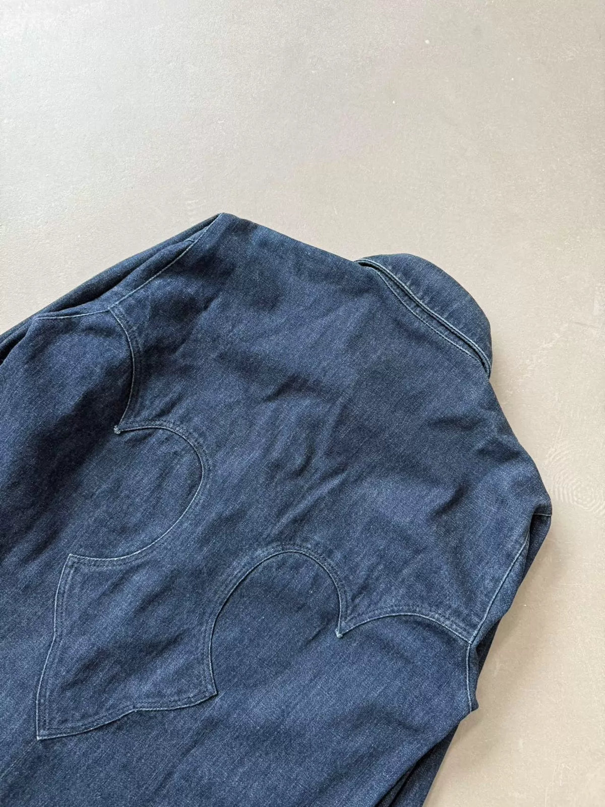 Chrome Hearts Fleur Flame Denim Shirt with Silver Button