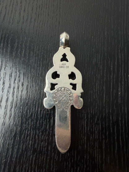 Chrome Hearts sterling silver large sword pendant