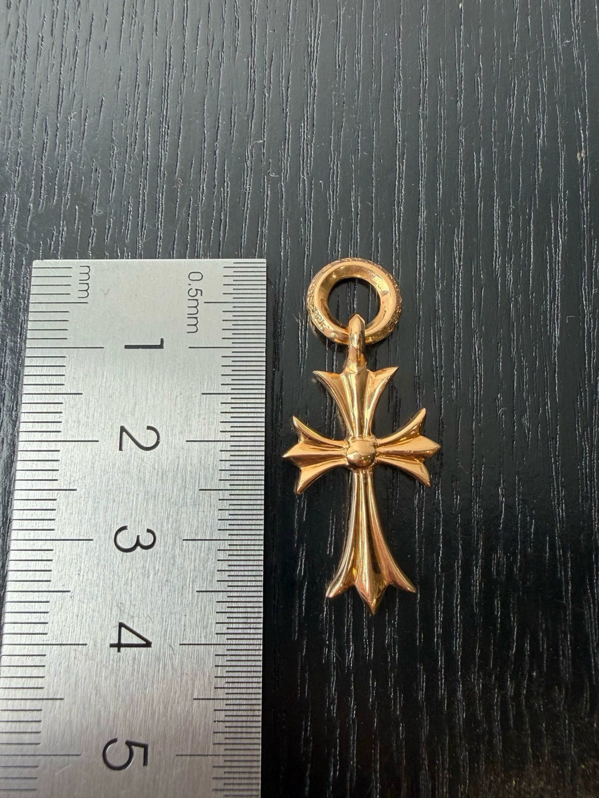 Chrome Hearts 22k gold Tiny Cross pendant