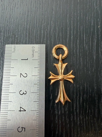 Chrome Hearts 22k gold Tiny Cross pendant