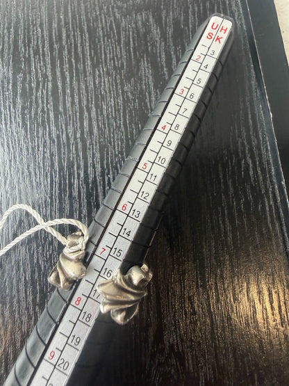 Chrome Hearts Sterling Silver Open Cross Flower Ring