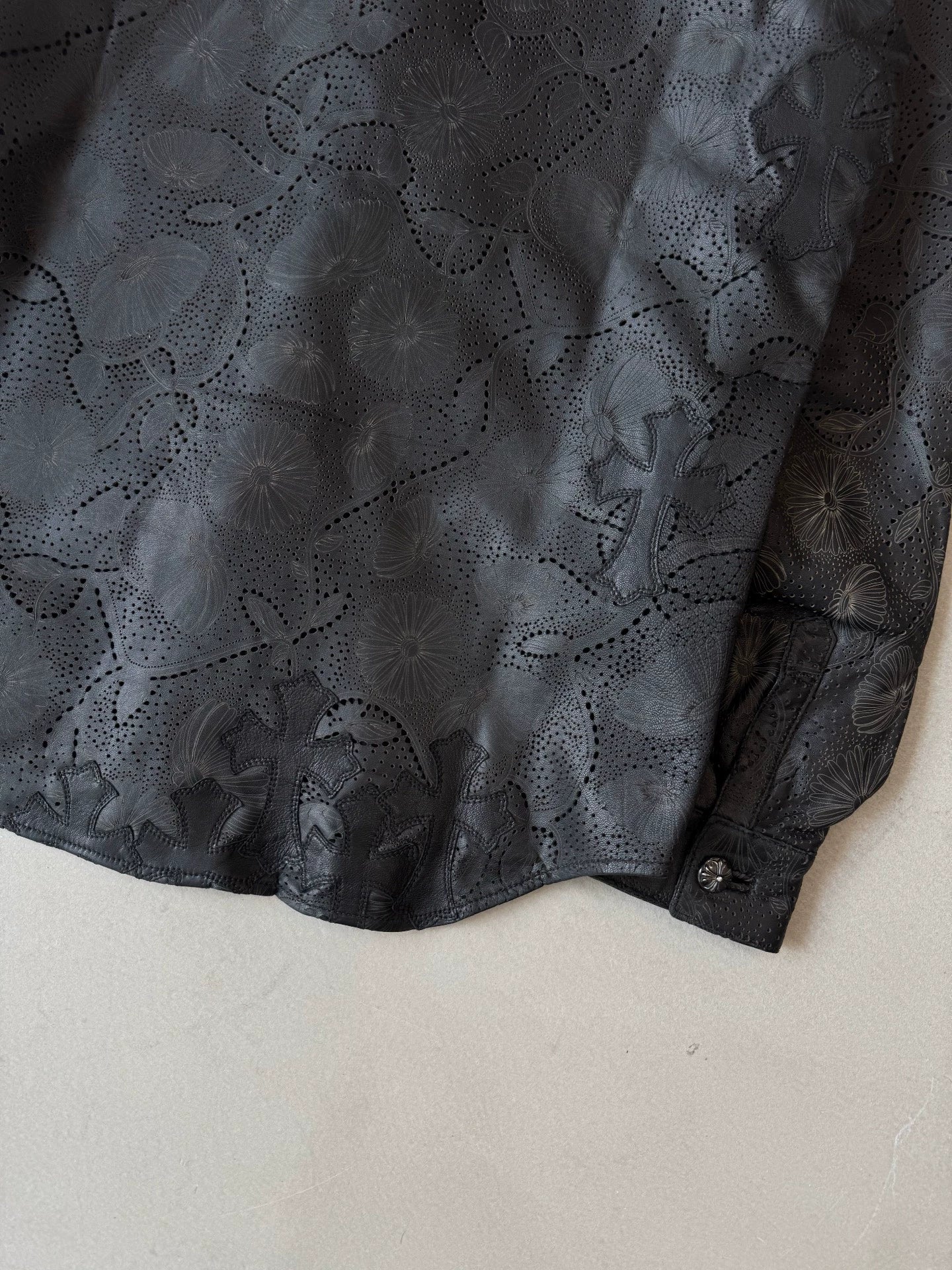 Chrome Hearts 1 of 1 Embossed Design 20 Cross Patchwork Shirt