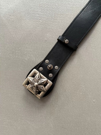 Chrome Hearts Large Wide Hexagonal Tire Helmet Buckle Belt