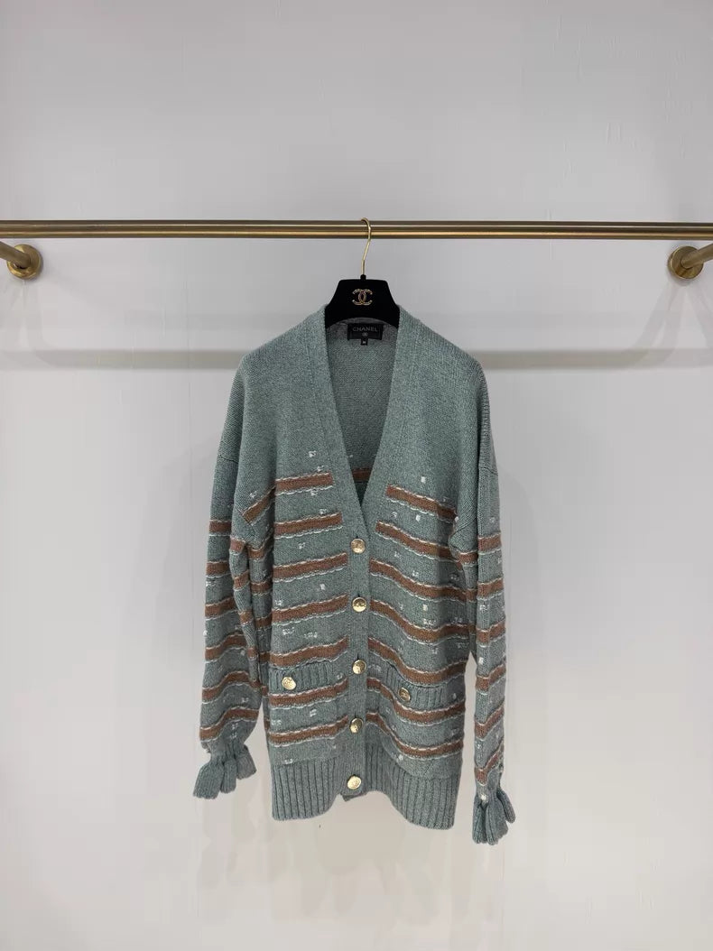 Chanel 24K Blue and Brown Cardigans