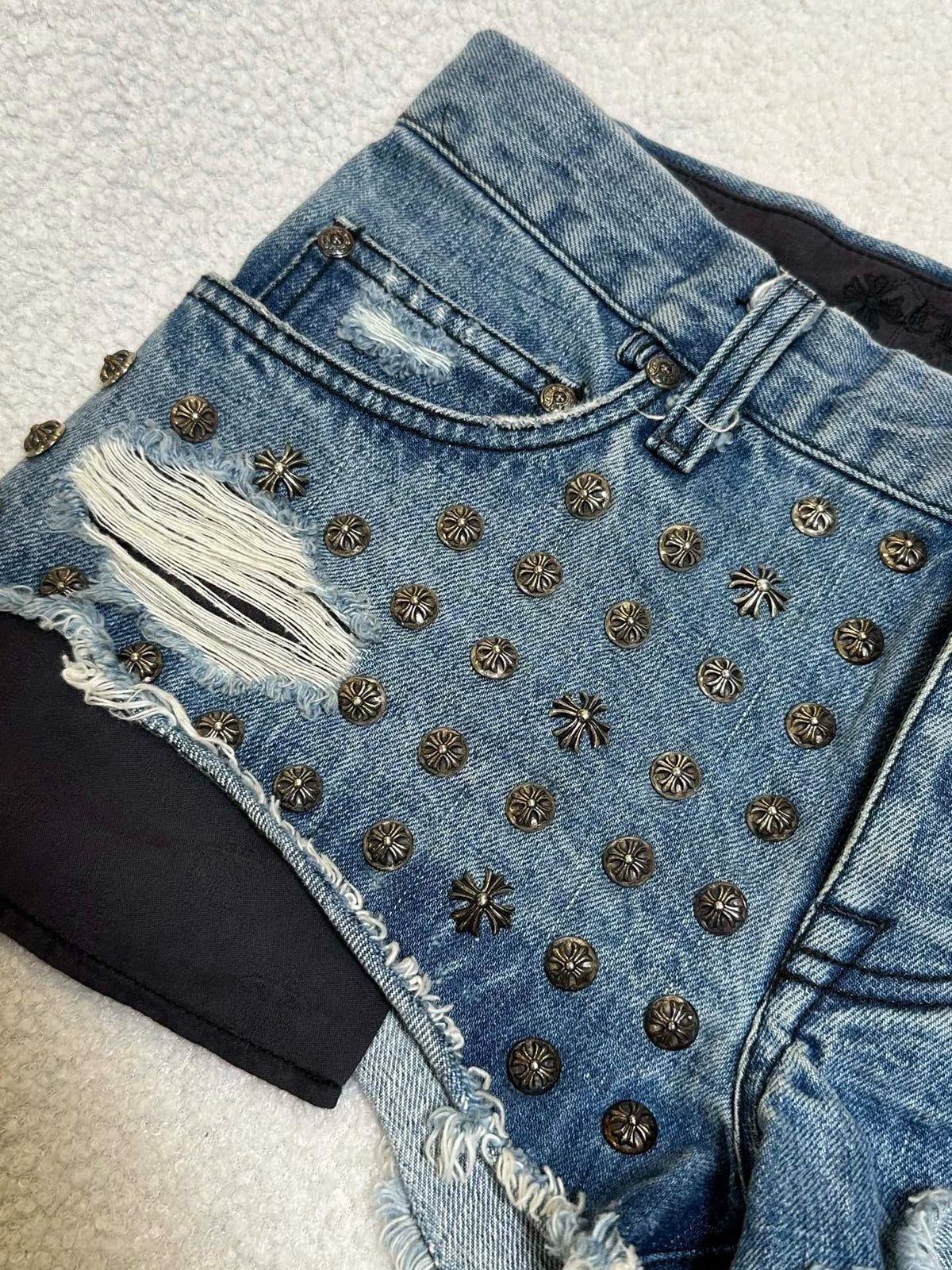 Chrome Hearts denim shorts