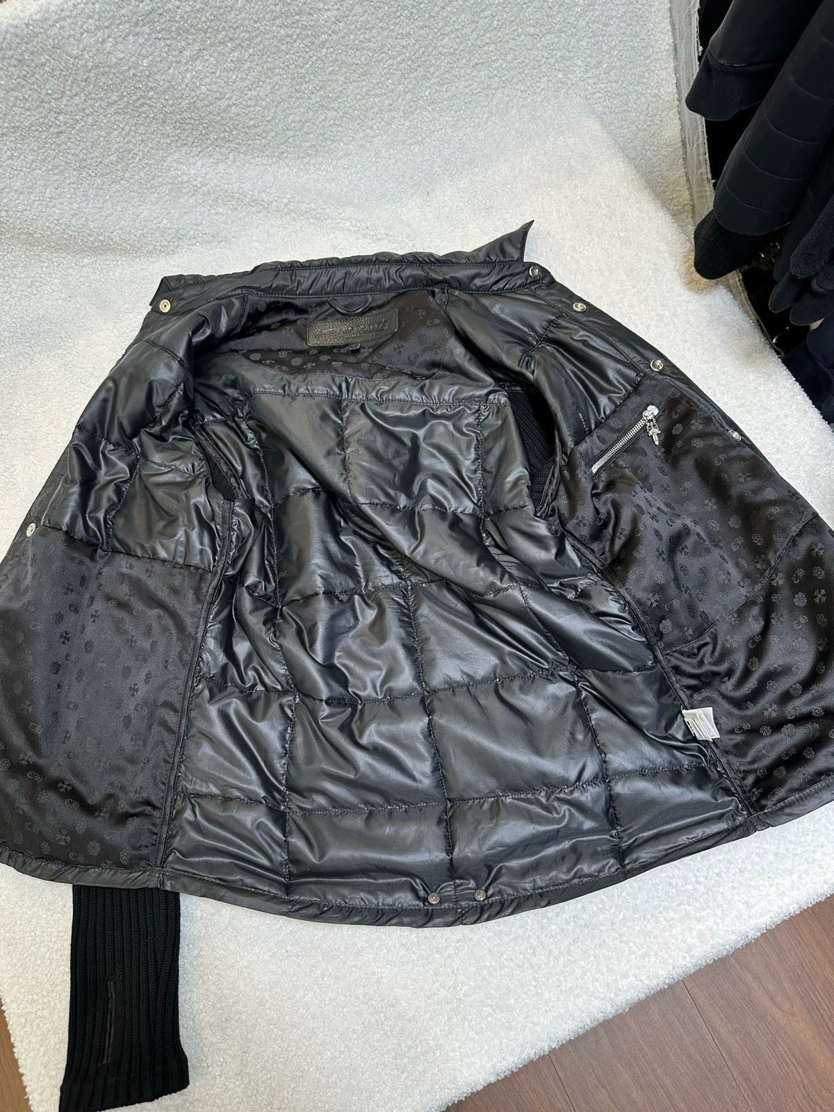 Chrome Hearts cashmere and nylon patchwork Jacket