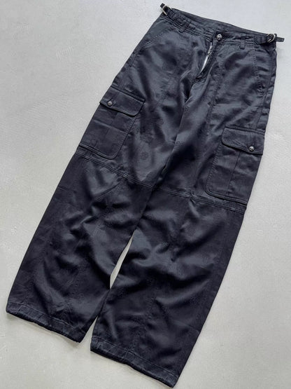 Chrome Hearts all-over print vine and sword patterned silk Cargo Pants
