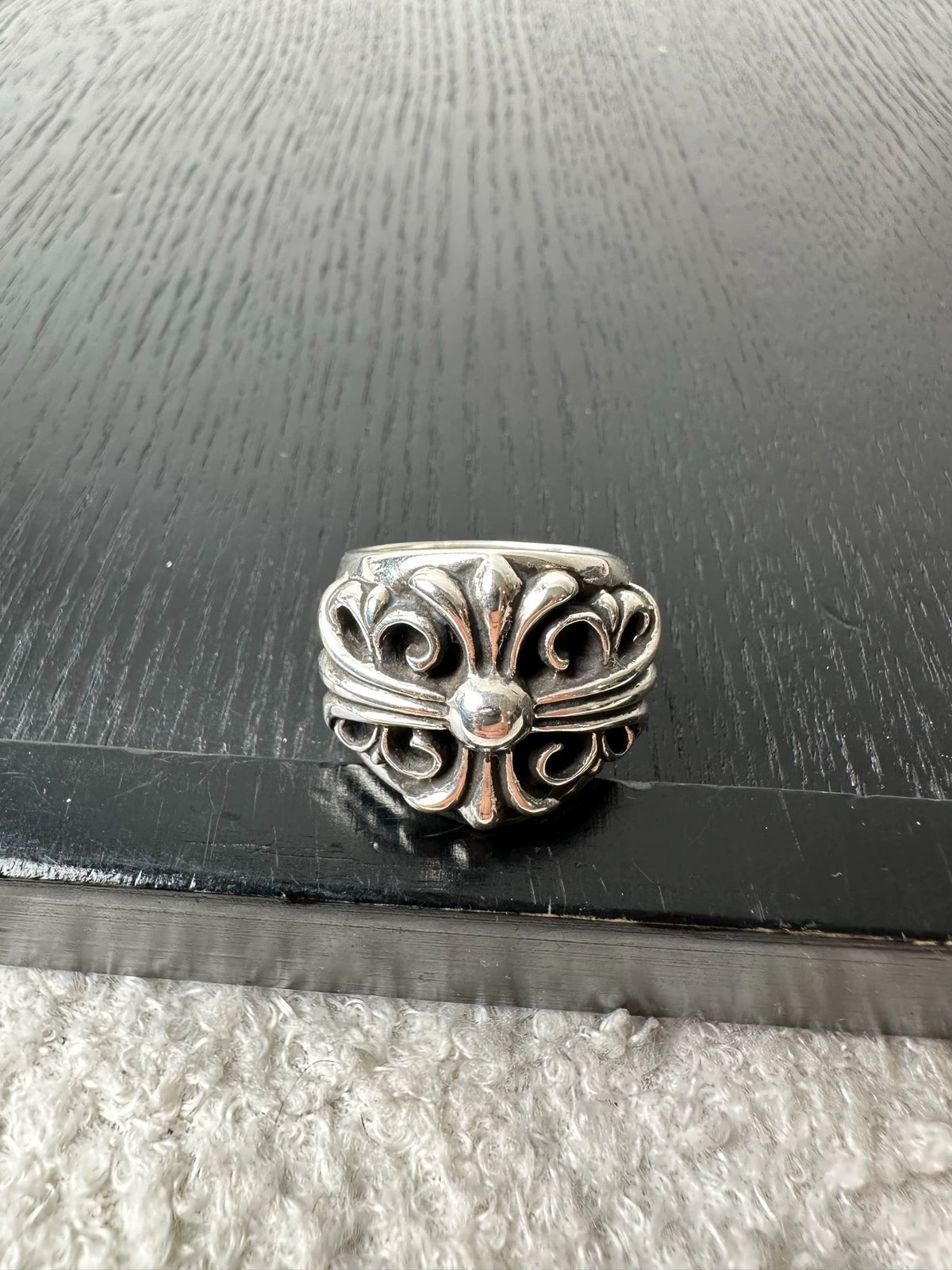 Chrome Hearts Sterling Silver Keep Guardian Wide Ring