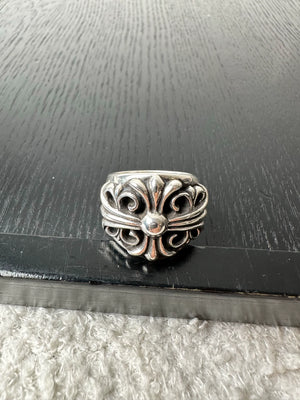 Chrome Hearts Sterling Silver Keep Guardian Wide Ring