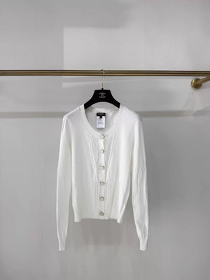 Chanel 24B off-white cardigan