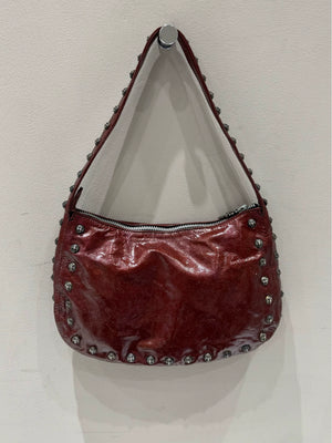 Chrome Hearts red patent leather Hobo Shoulder Bag