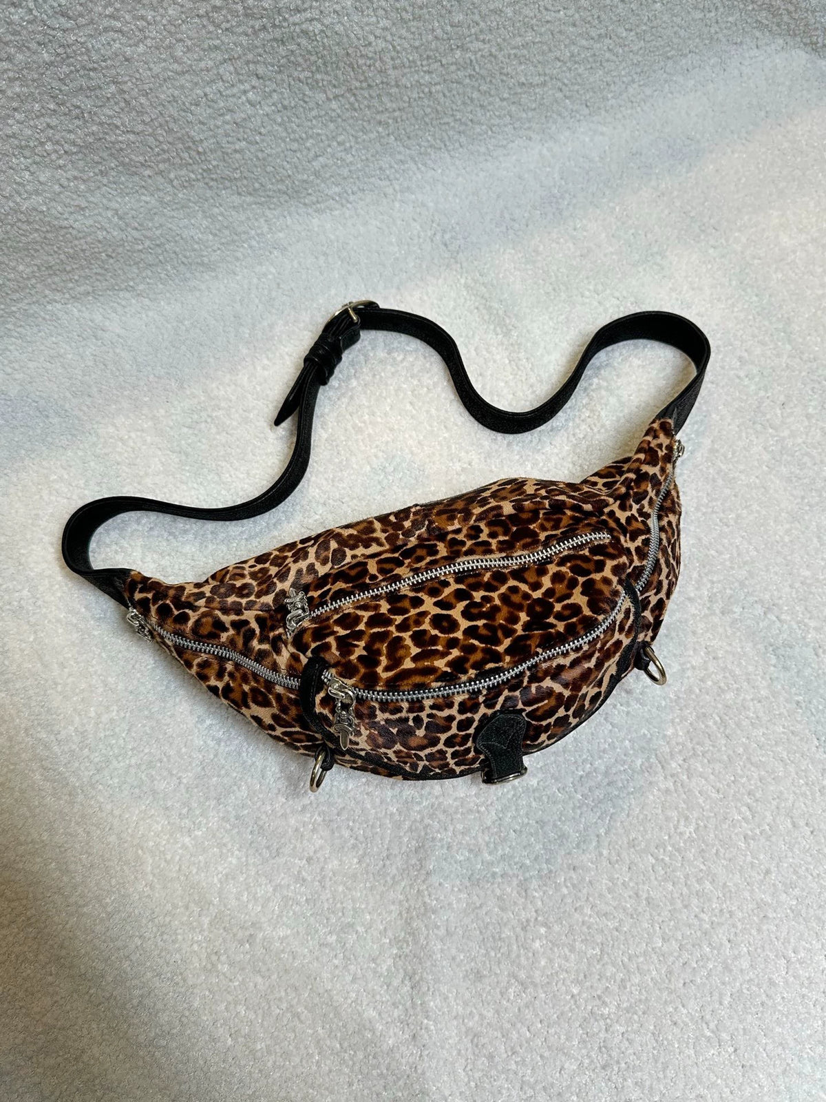 Chrome Hearts leopard print large fanny pack
