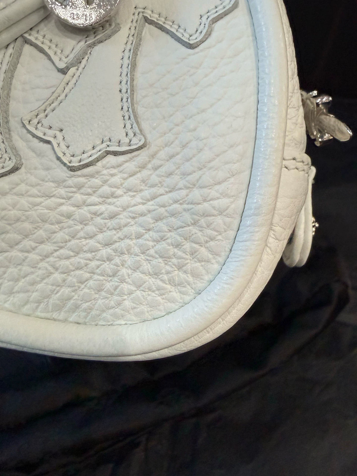 Chrome Hearts white mini bowling Bag