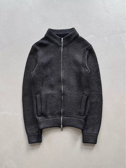 Chrome Hearts wool knit special coated scout patch leather Jacket