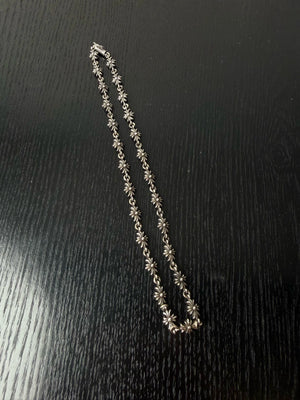 Chrome Hearts Sterling Silver Tiny Cross Necklace