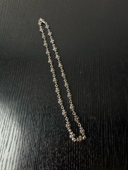 Chrome Hearts Sterling Silver Tiny Cross Necklace