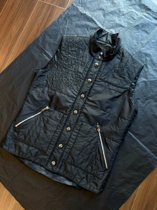 Chrome Hearts multi-cross patchwork leather vest