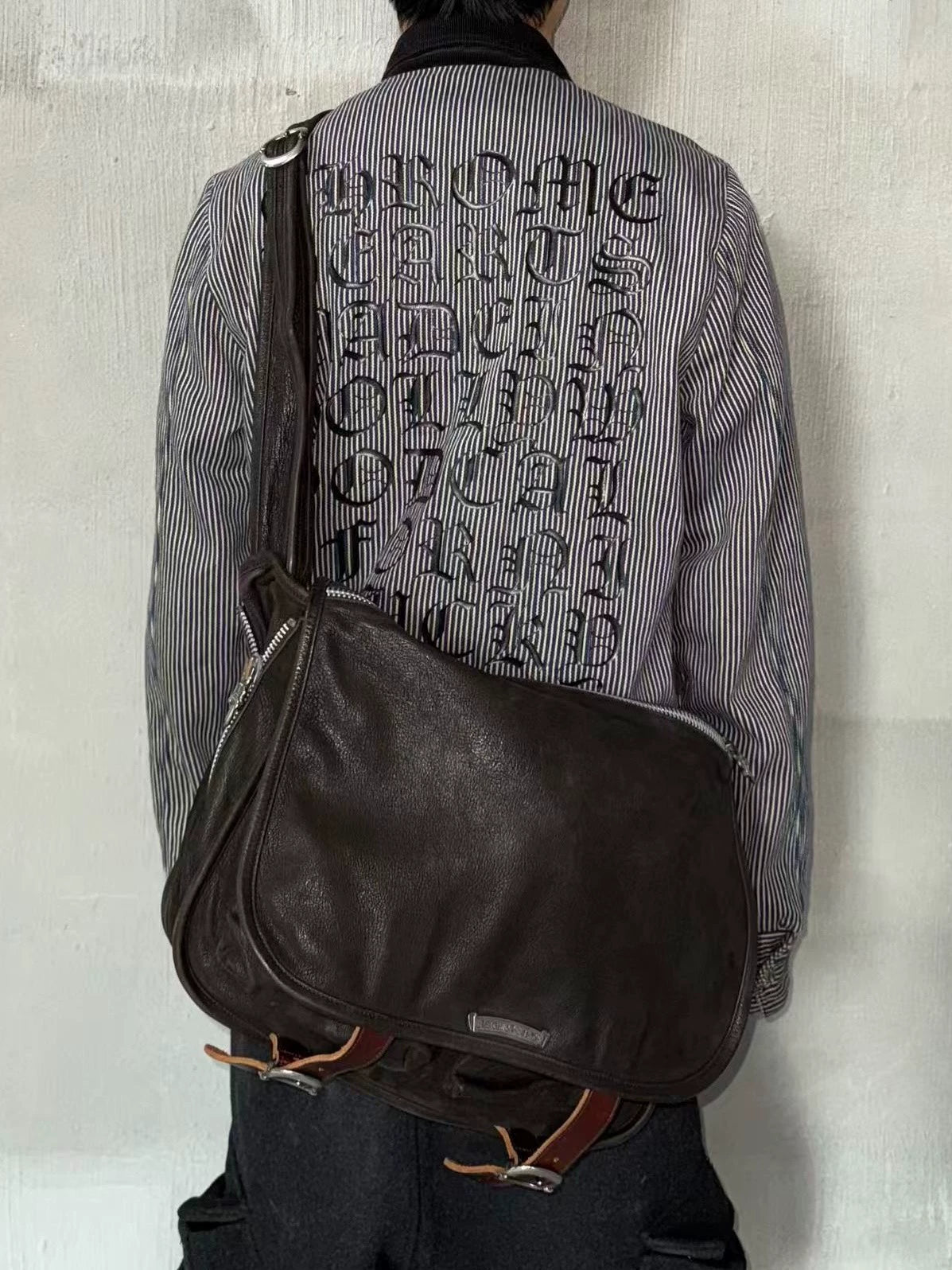 Chrome Hearts Large Goatskin Crossbody Messenger Bag