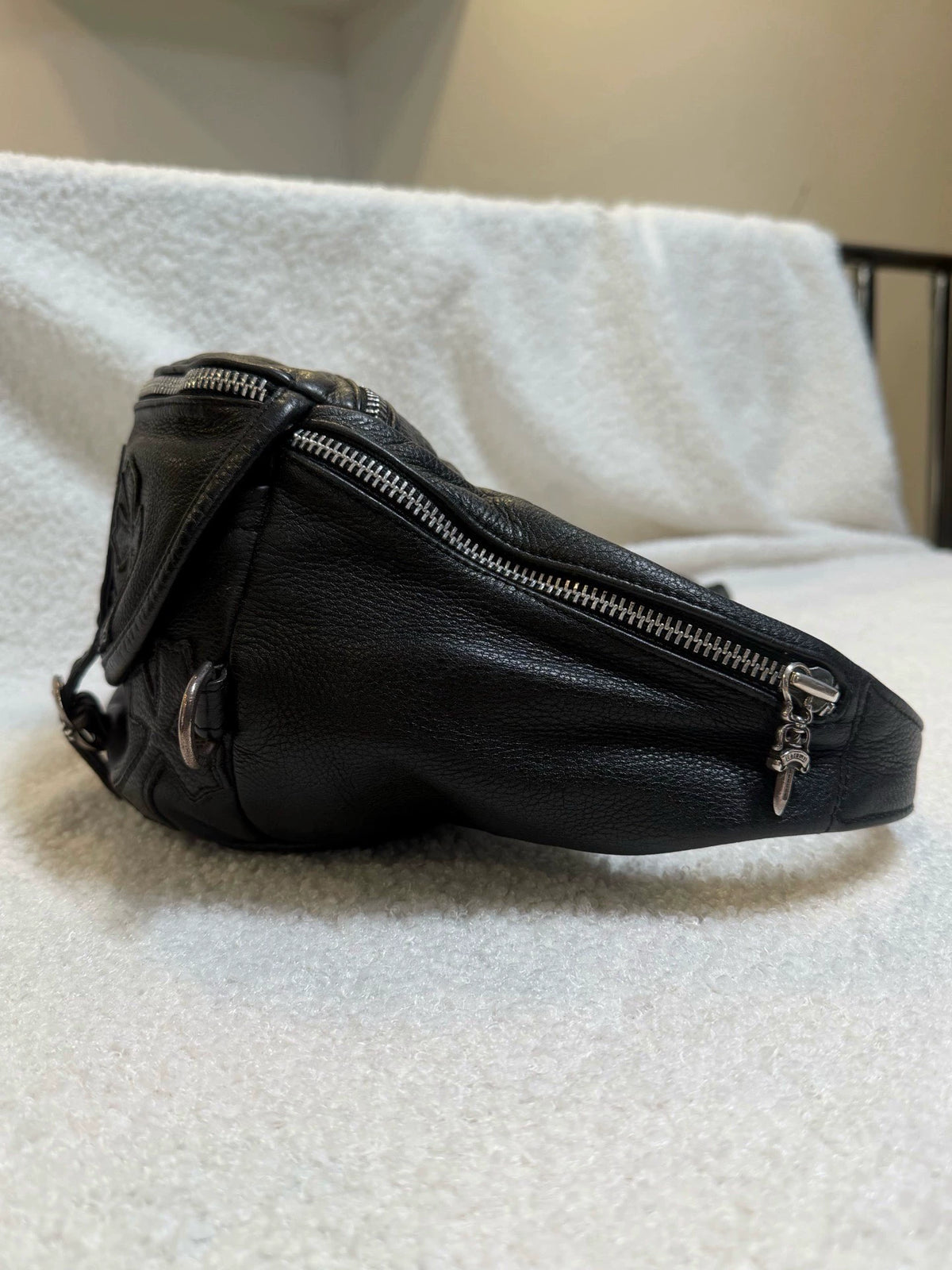 Chrome Hearts cross-patterned large waist bag