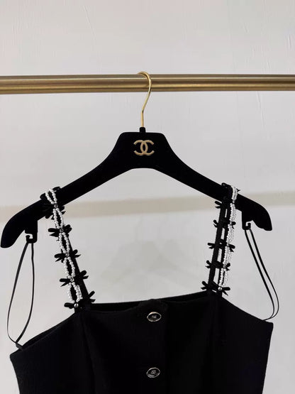 Chanel 25B black camisole top