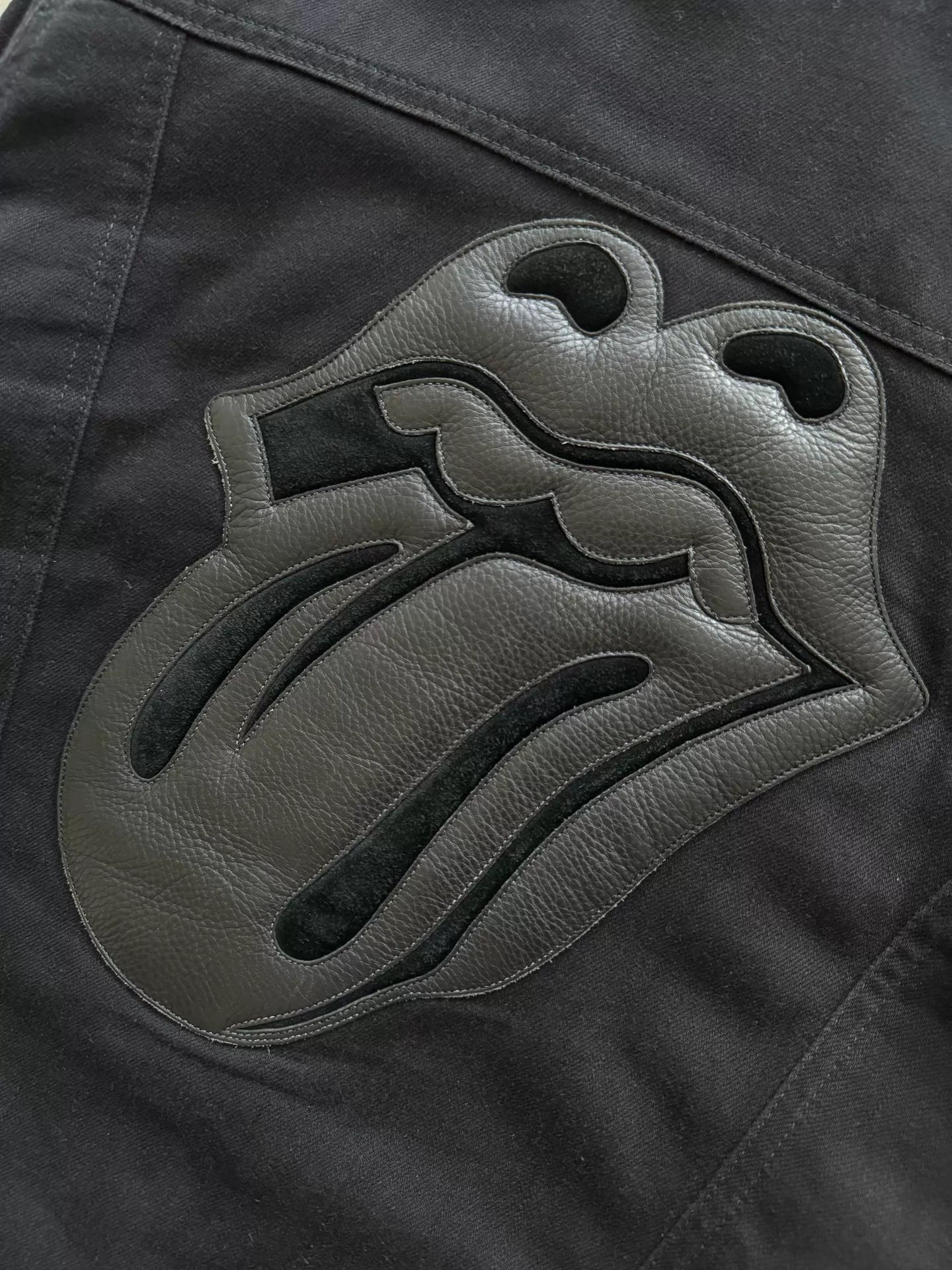 Chrome Hearts Rolling Stones tongue and "Bitch" patch Jacket