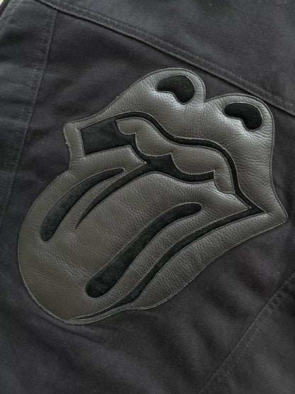 Chrome Hearts Rolling Stones tongue and "Bitch" patch Jacket