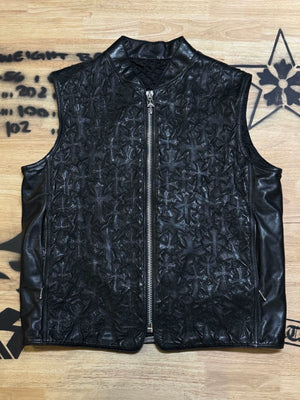 Chrome Hearts black leather Vest