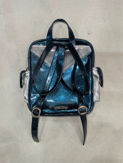 Chrome Hearts Glitter Starry Sky Leather Patchwork Silver Horse Hair Backpack with Silver Jewelry
