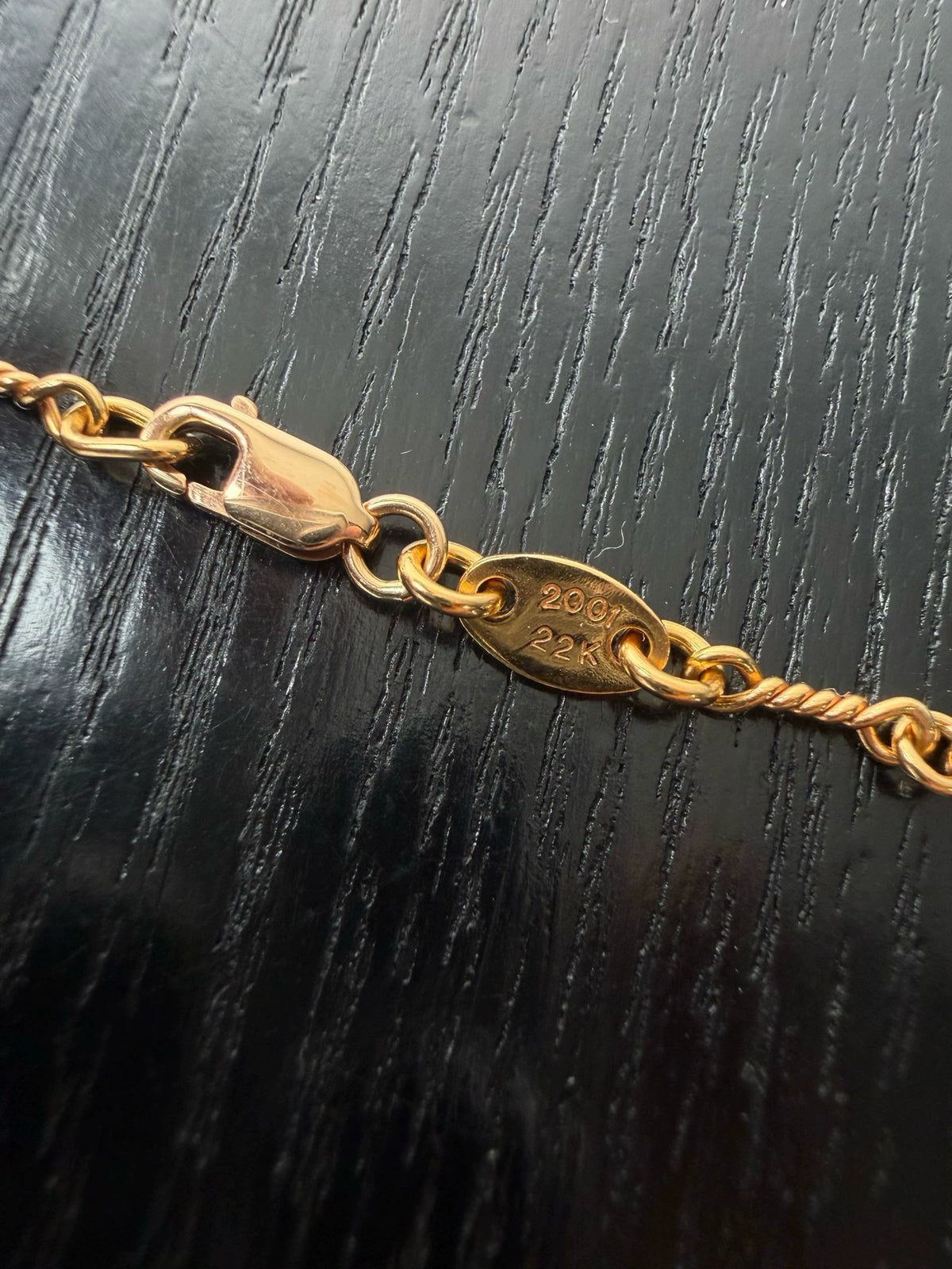 Chrome Hearts 22k Gold White Diamond Brooch Bamboo Necklace