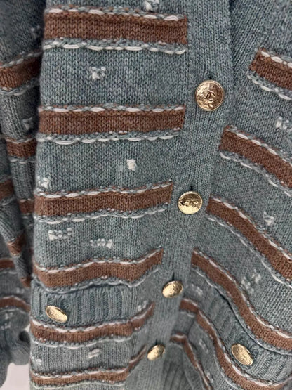 Chanel 24K Blue and Brown Cardigans