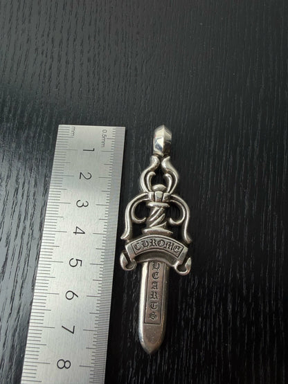 Chrome Hearts sterling silver large sword pendant