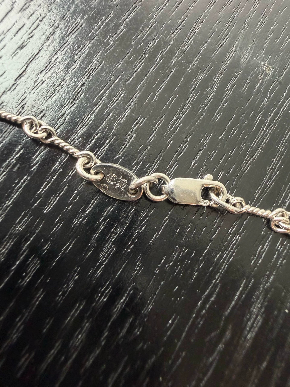 Chrome Hearts 18k white gold bamboo necklace