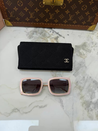 Chanel pink CC sunglasses