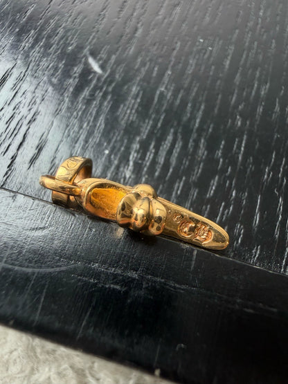 Chrome Hearts 22k Gold Pink Babyfat Cross Pendant