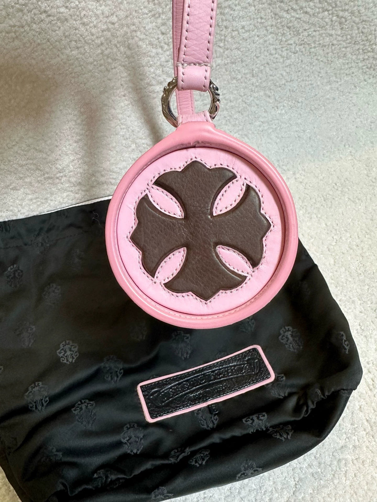 Chrome Hearts mini cylindrical bag