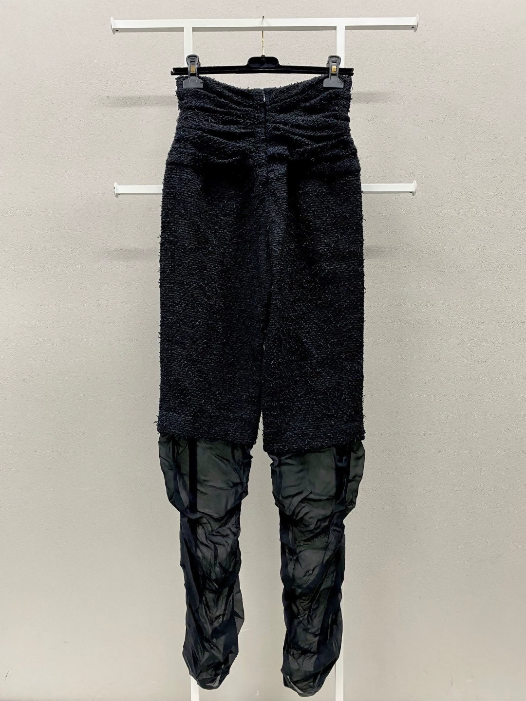 Chanel 21S black high waist trousers