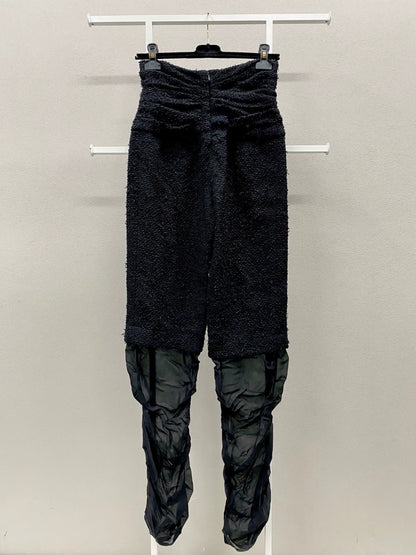 Chanel 21S black high waist trousers