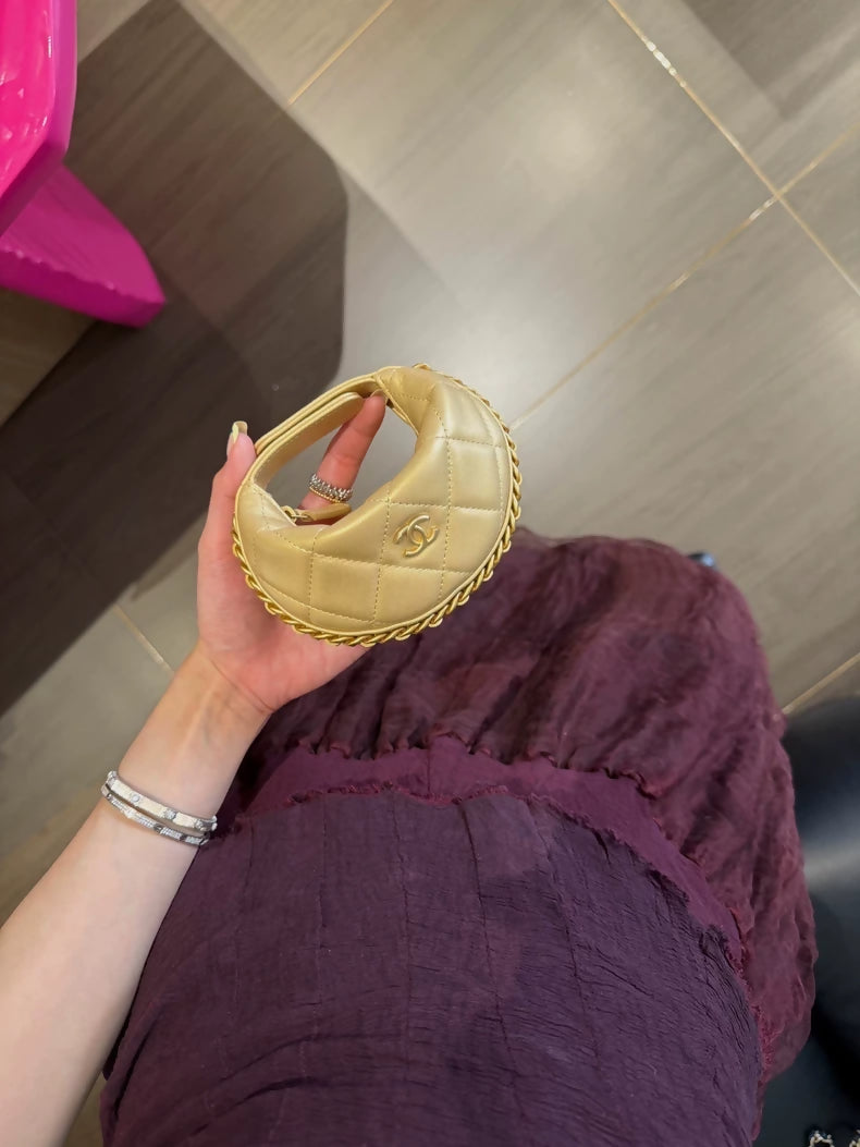 Chanel 25A Gold ultra-mini hoop