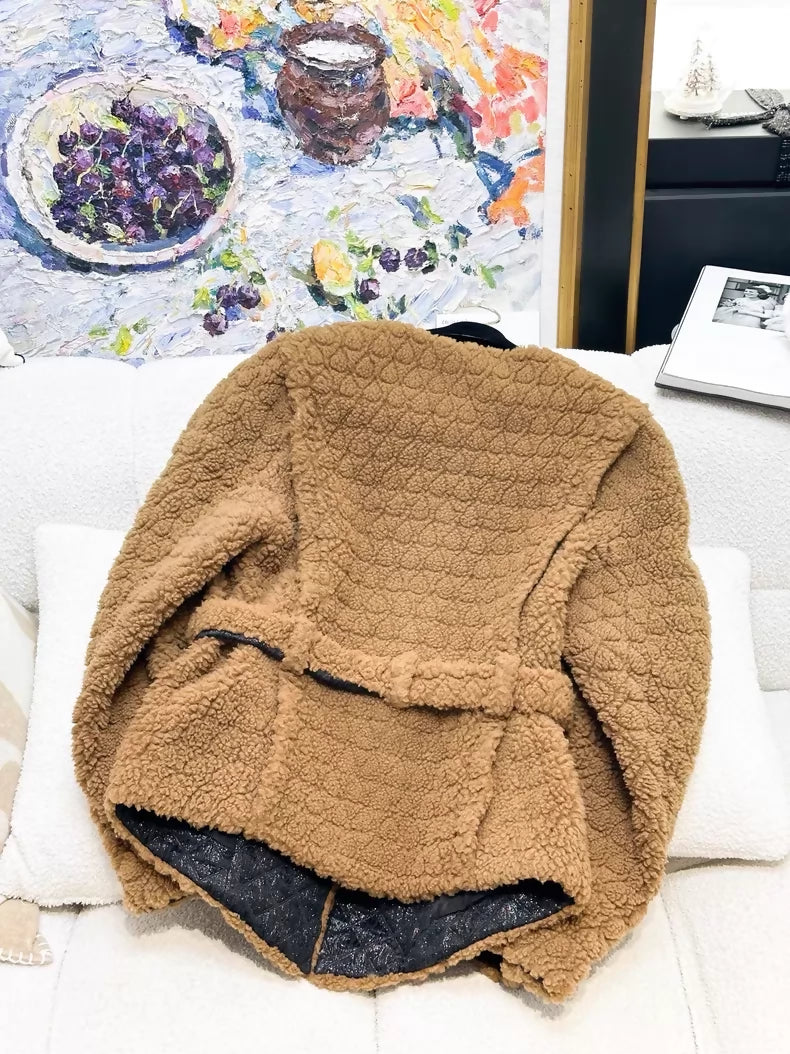 Chanel 21A brown teddy shearling coat