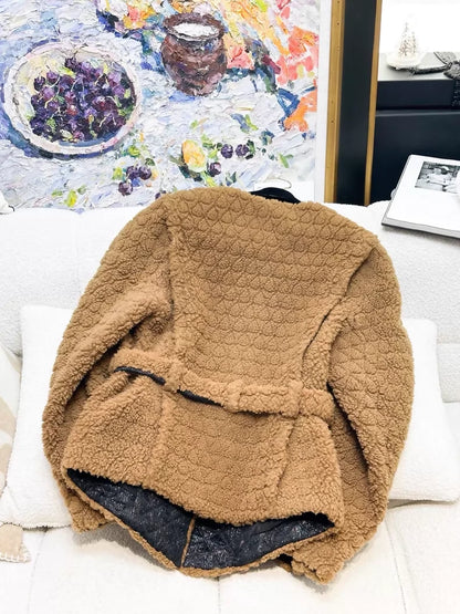 Chanel 21A brown teddy shearling coat