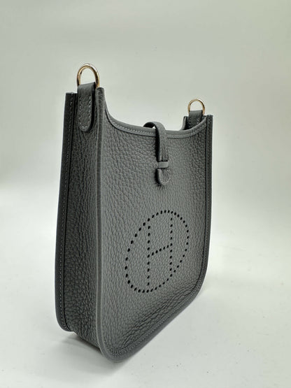Hermès Mini Evelyne Ardoise GHW W 2025