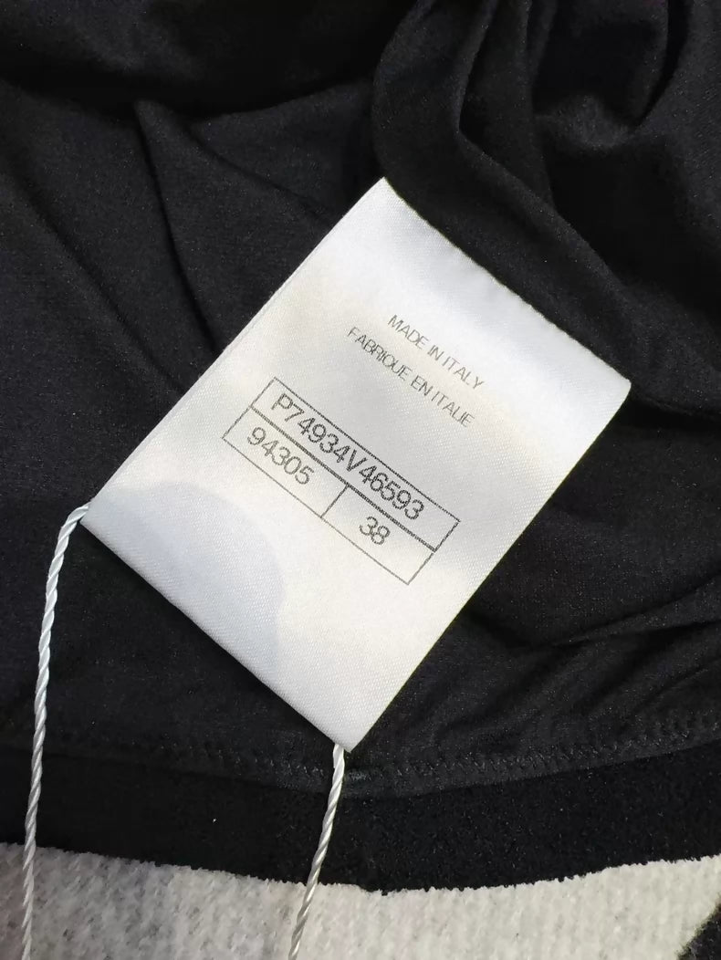 Chanel 23s black bow-tie top