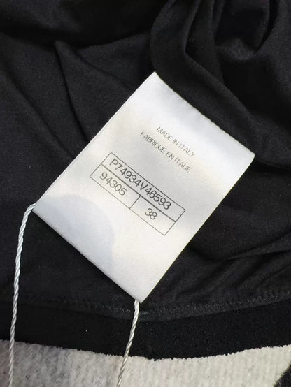 Chanel 23s black bow-tie top