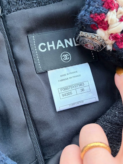 Chanel 10A Shanghai Collection black Tweed Dress