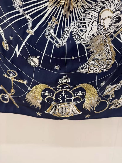 Hermes Chorus Stellarium Scarf: Designer: Daiske Nomura, 70cm