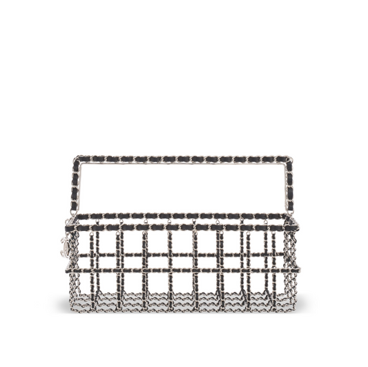 Chanel Supermarket Runway Metal & Black Lambskin Shopping Basket, 2014